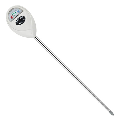 Censinda soil moisture meter white probe helps prevent overwatering for houseplants.