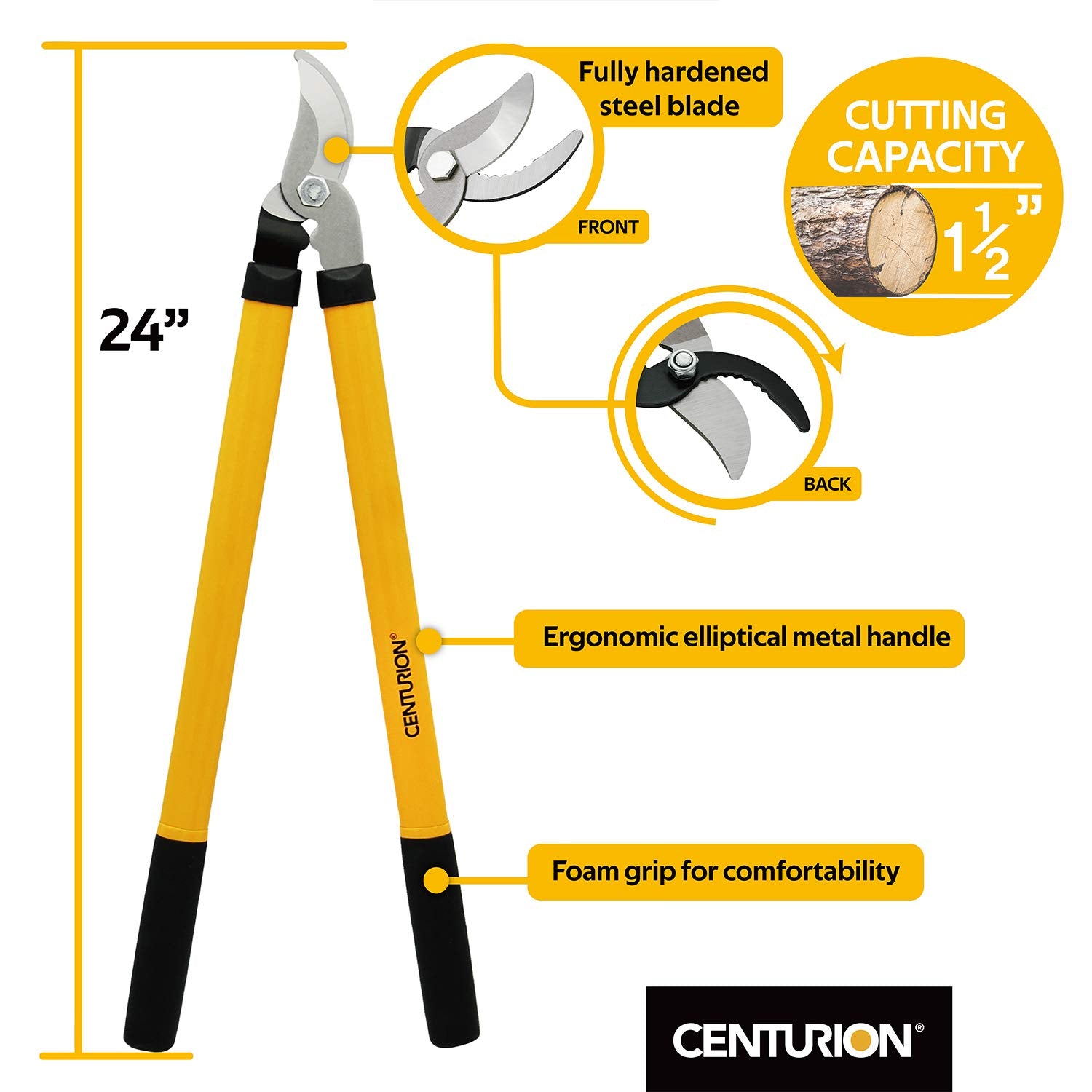 Centurion 1222 bypass shear assembly demonstrates durable alignment for smooth pruning.