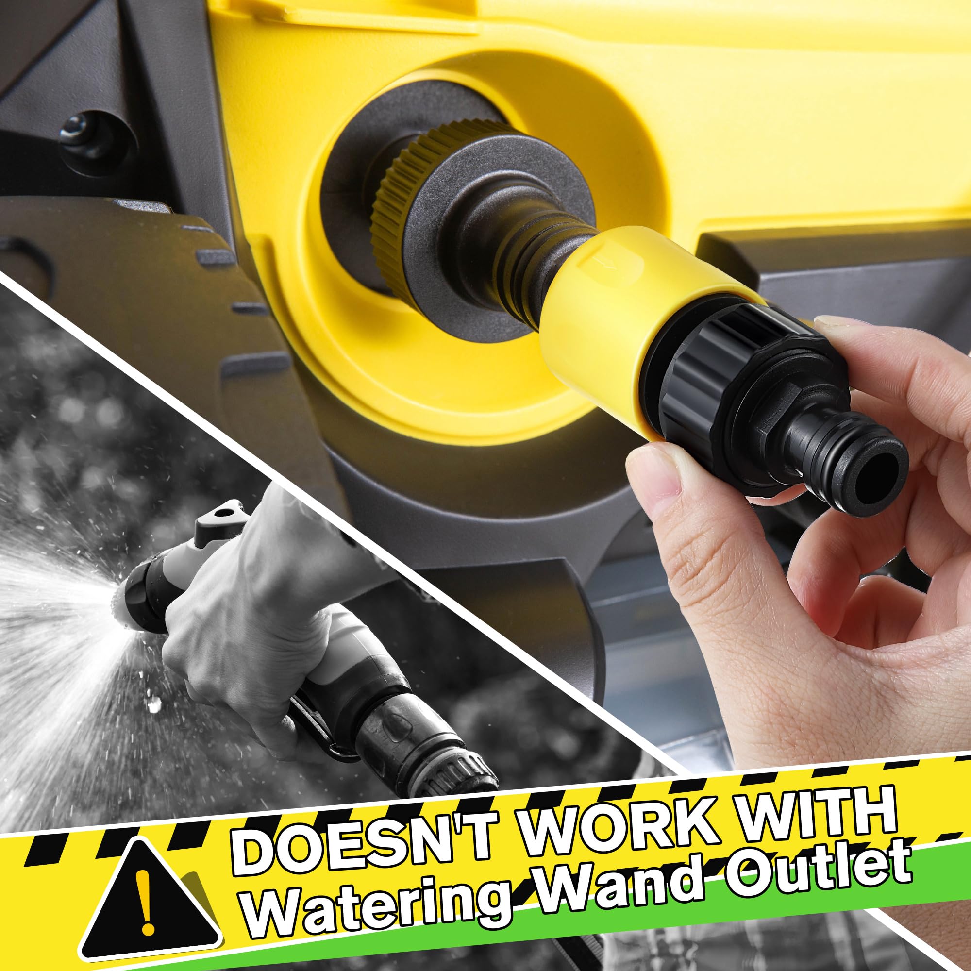 Ceoighe durable plastic hose adapter with built‑in washers prevents leaks