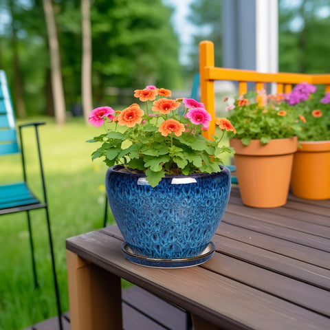 Ceramicfor planter with drainage hole supports healthy watering in homes and offices