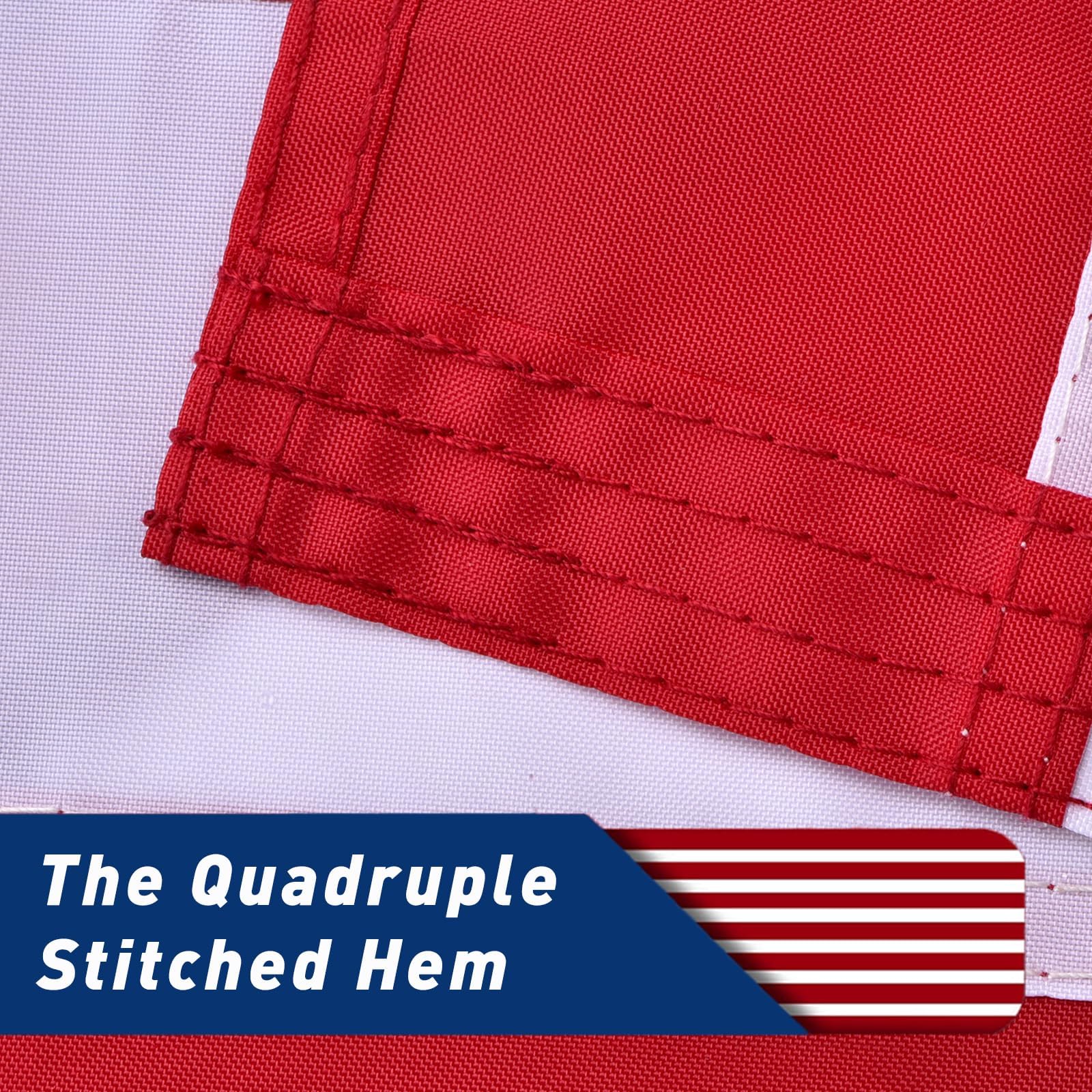 Cerbru flag sewn stripes detail showing precise craftsmanship