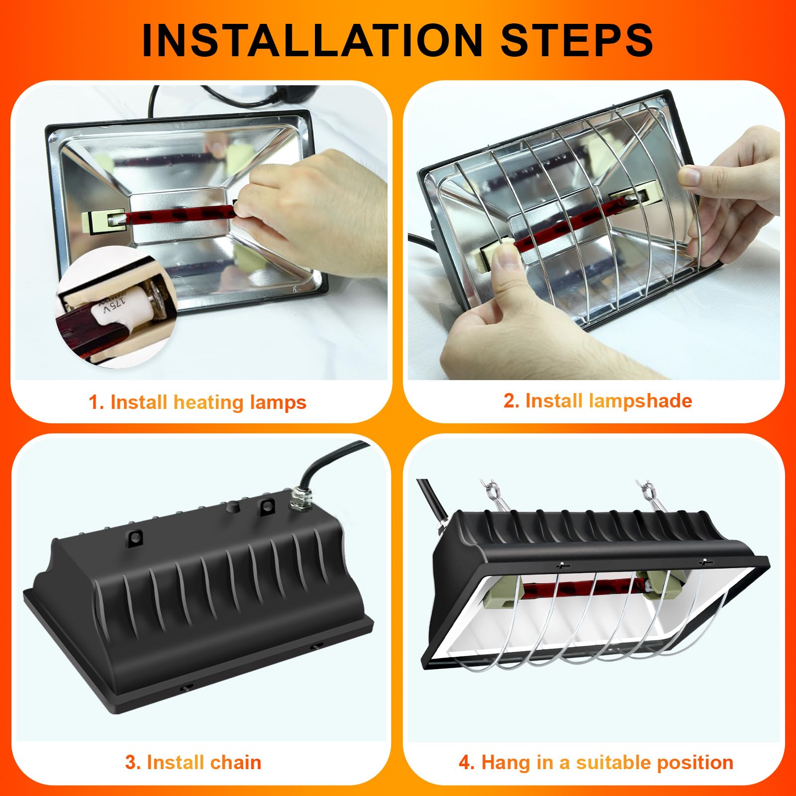 CERISURIO infrared poultry heater suitable for chicks and small animals.