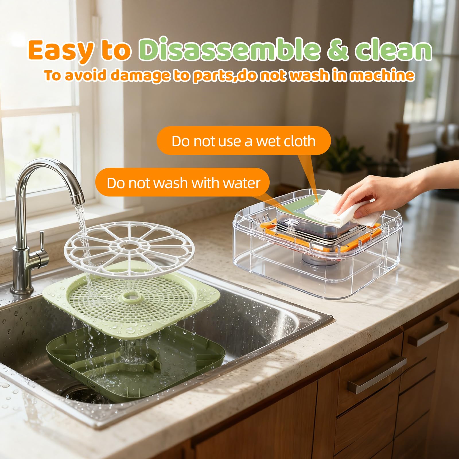 CERULIAN external water container reduces spills during refills