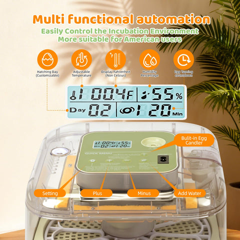 CERULIAN LED candling and viewing window enables quick checks without disturbance