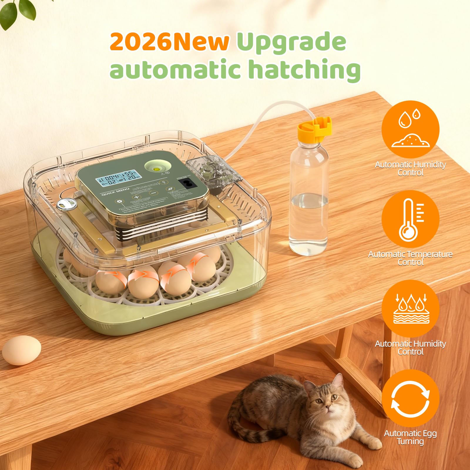 CERULIAN turning eggs automatically during the hatch cycle saves manual effort