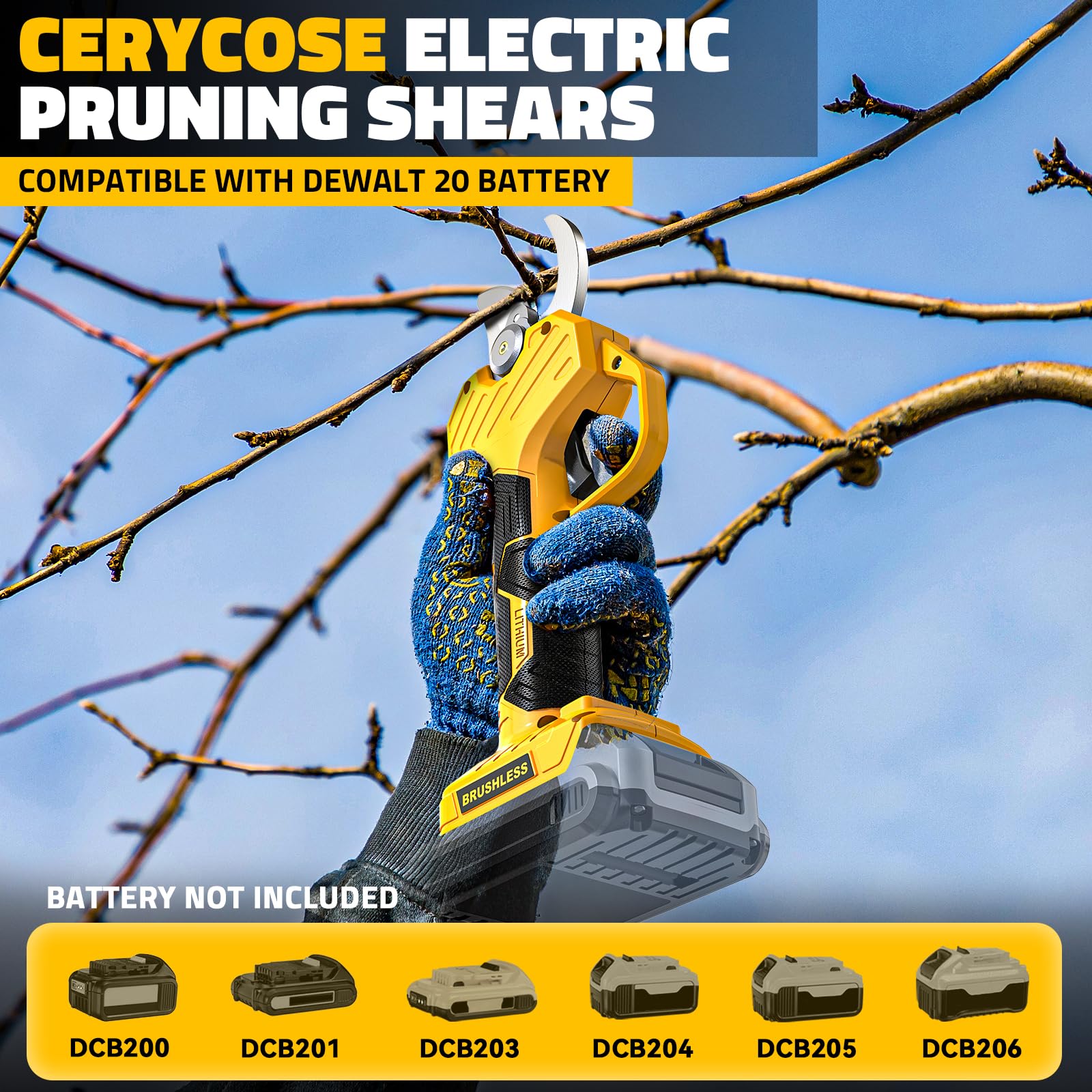Cerycose pruner cutting a branch up to two inches smoothly.