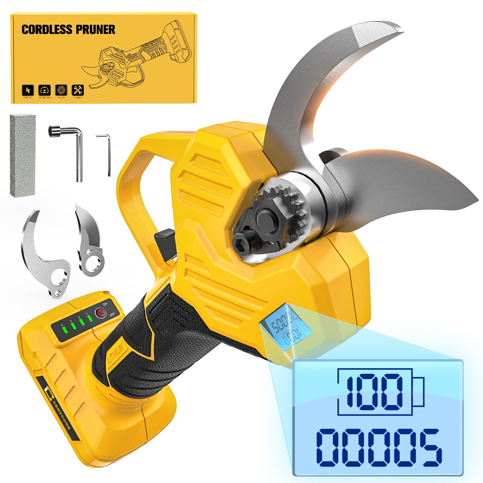Cerycose four blade settings adapt to different pruning tasks.