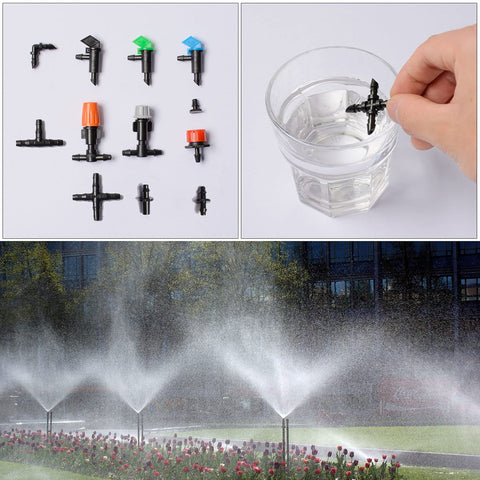 All purpose irrigation kit for pots, garden beds, and lawns