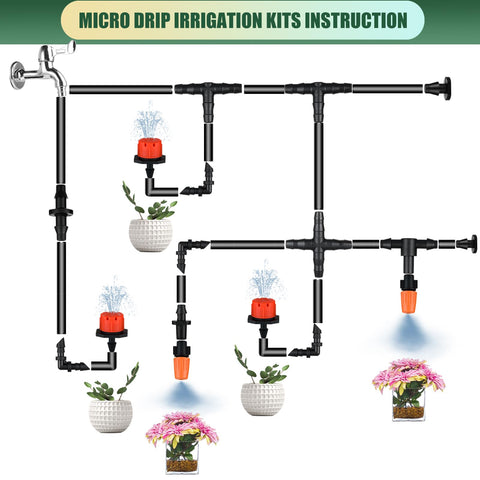CESTAME adjustable drip nozzles providing even coverage