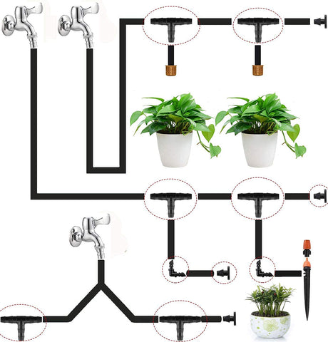 CESTAME oblique 4-way connectors distribute water to multiple lines