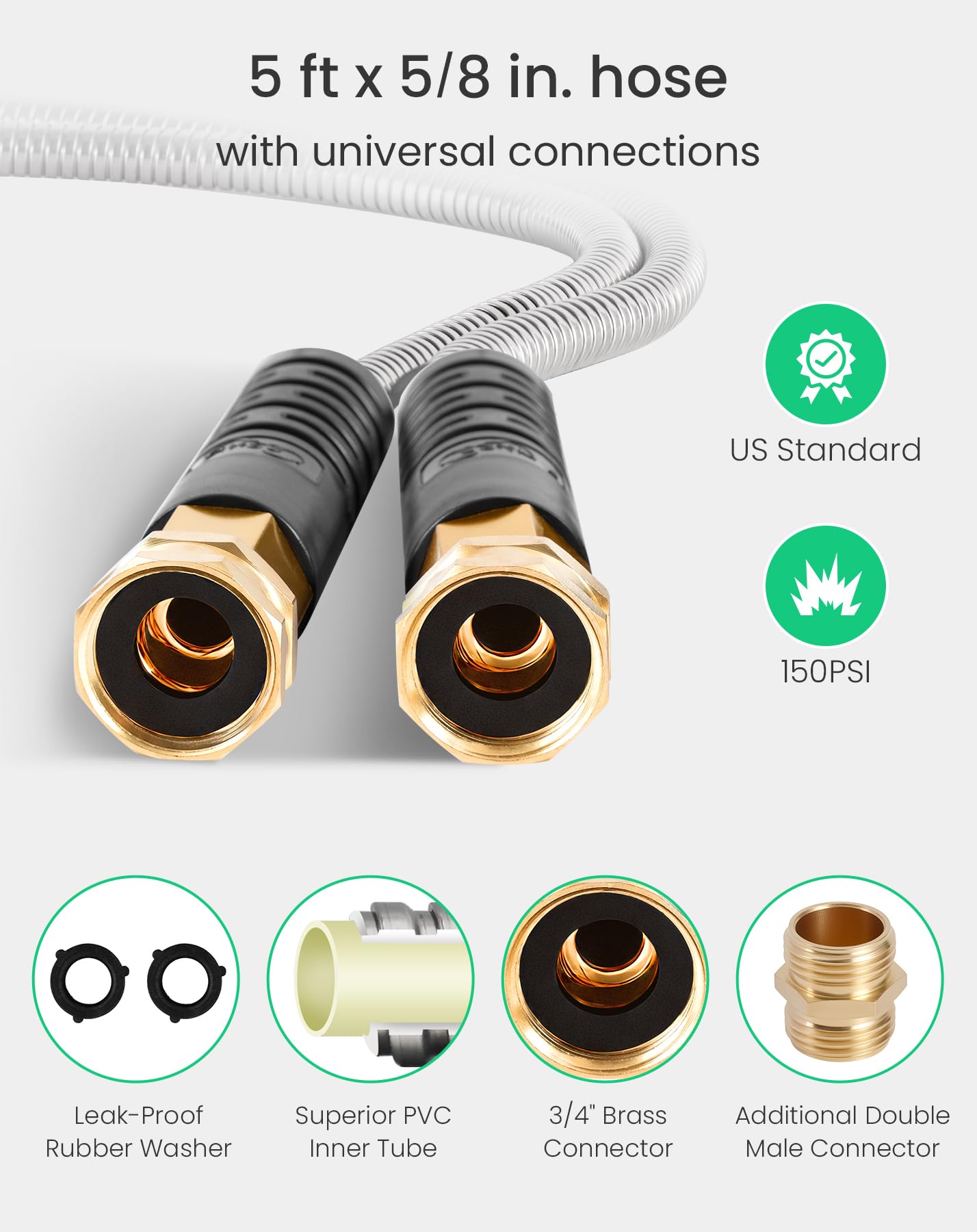 Cesun leak proof brass fittings ensuring steady water flow for outdoor tasks.
