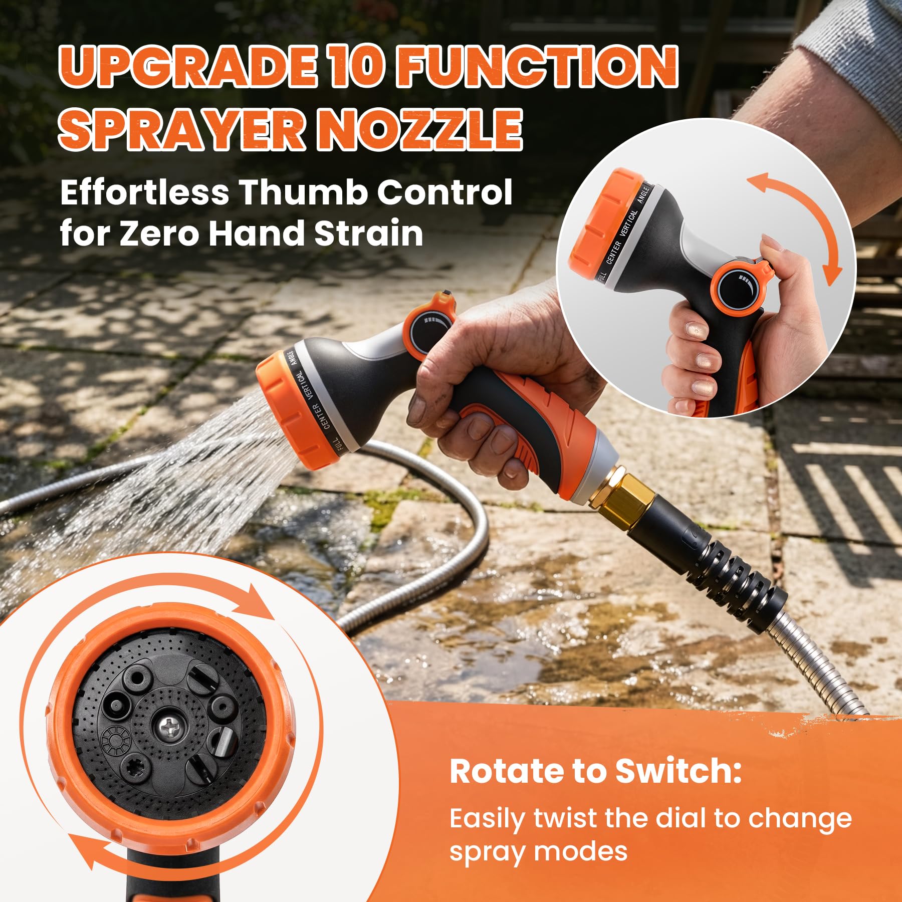 Cesun lightweight hose is easy to maneuver and store after use