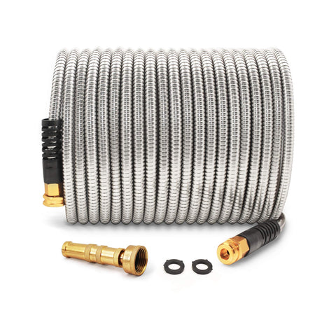 Cesun 50ft metal hose exterior durability for long-lasting outdoor use, even in gardens and yards.