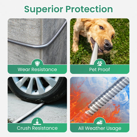 Cesun 50ft UV-resistant hose protects the inner tube from sun damage during summer chores.