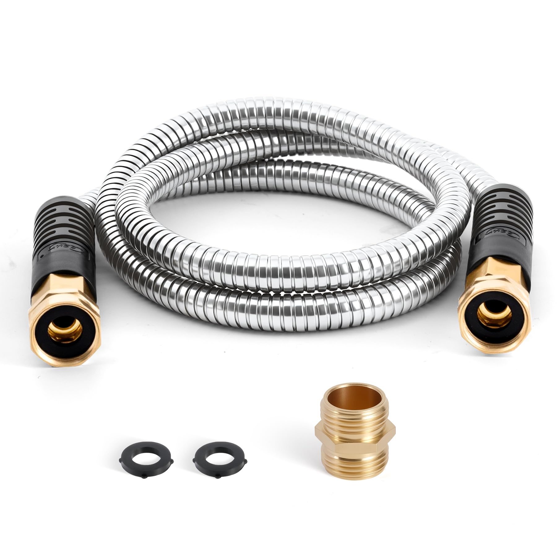 Cesun short garden hose 5 ft with female-to-female connector for tight space hookups.