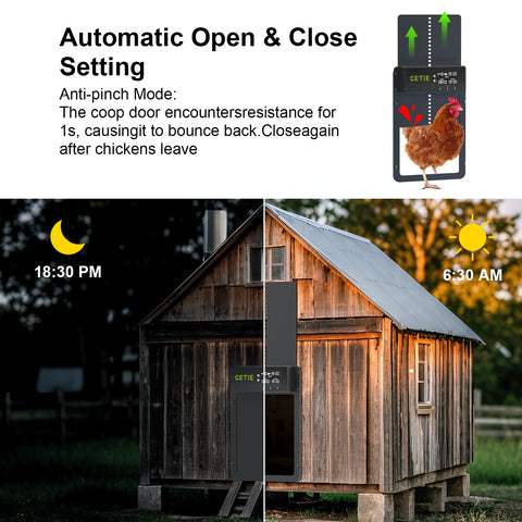 Cetie solar-powered door with 5000mAh battery for off-grid use.