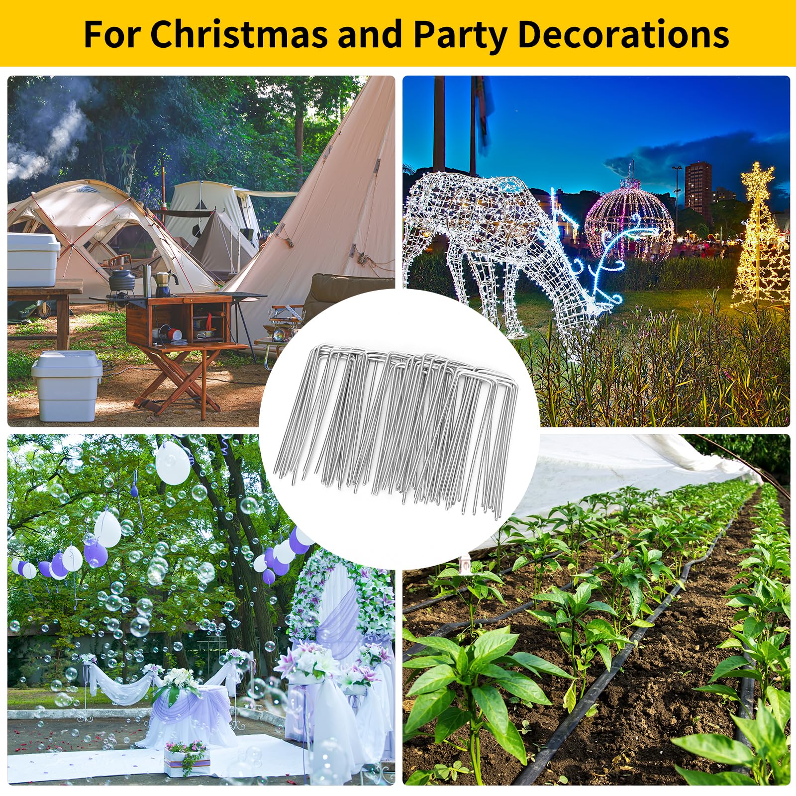 CEWOR drip irrigation staples hold hoses and tubing for consistent watering