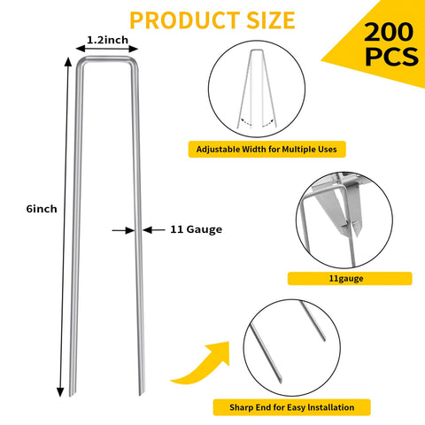 CEWOR galvanized 11-gauge stakes close-up with rust-resistant coating