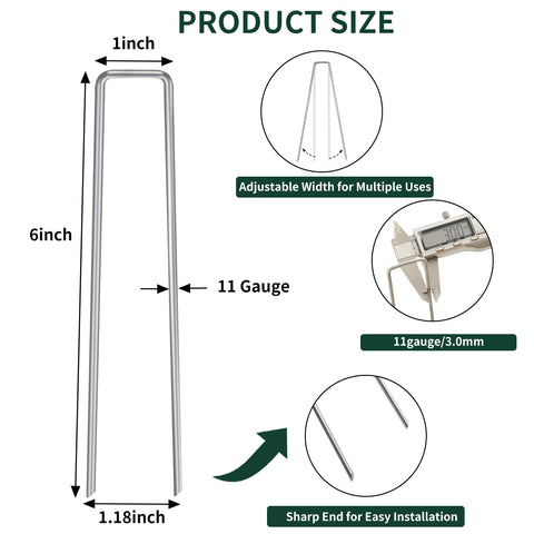 CEWOR galvanized 11-gauge stakes withstand soil pressure during outdoor projects.