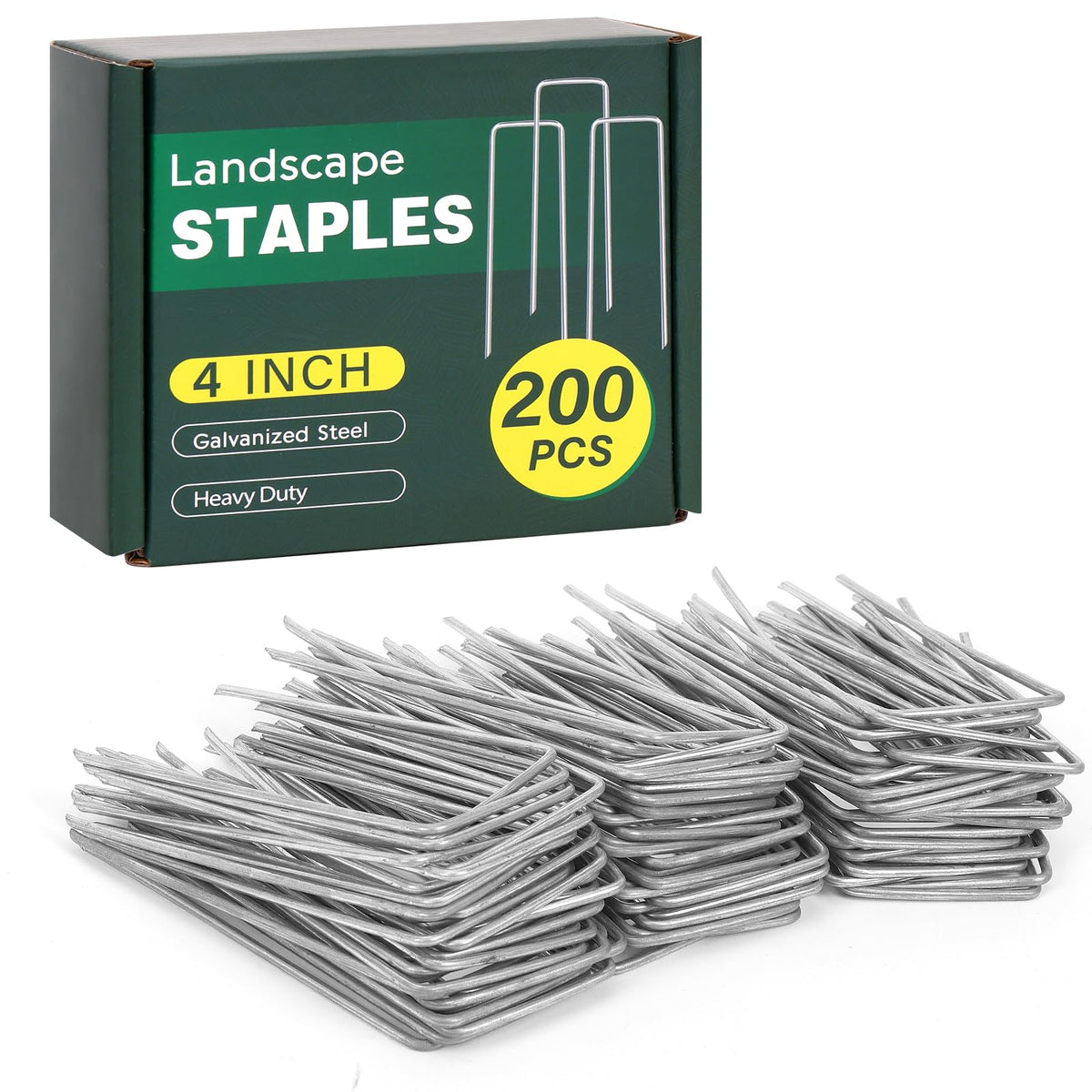 CEWOR 4-inch galvanized landscape staple securing barrier fabric for durable outdoor setups