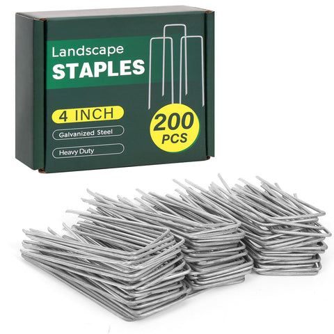 CEWOR 4-inch galvanized landscape staple securing barrier fabric for durable outdoor setups