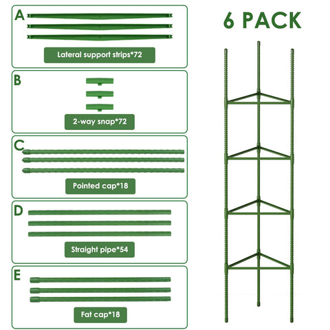 CEWOR 63inch tomato trellis encourages vertical growth