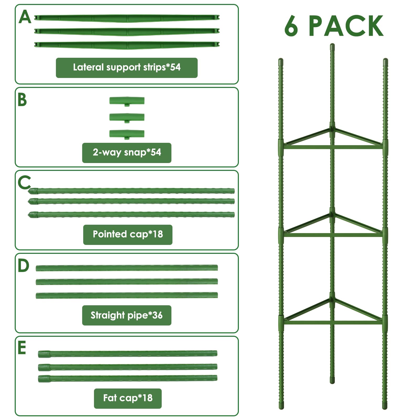 CEWOR triangle trellis plant-support ensures strong height for climbing vines.