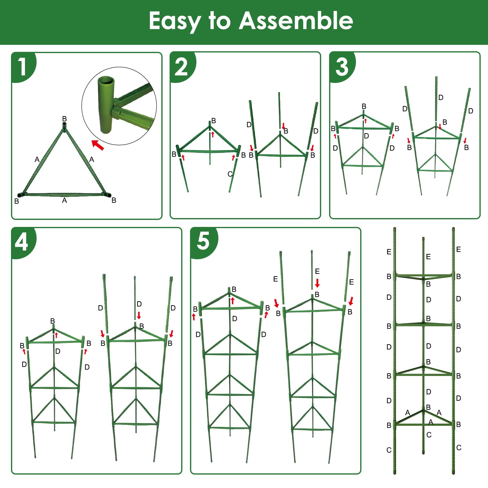 CEWOR triangular frame trellis for climbing plants