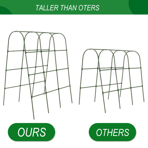 CFKEMZY metal arch trellis strengthens vines while enhancing garden aesthetics.