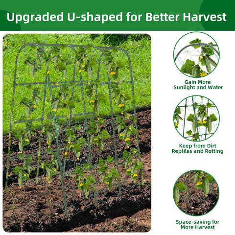CFKEMZY all-in-one trellis kit with netting and clips for quick setup.