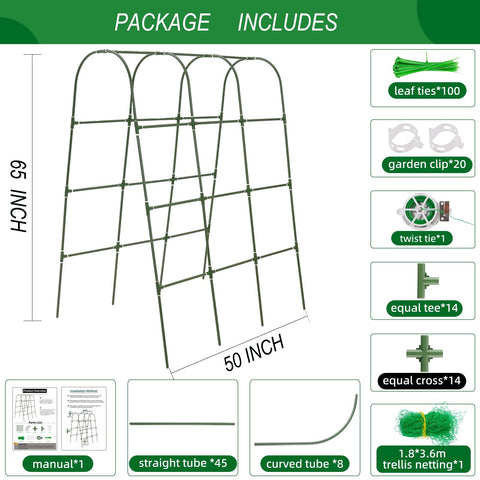 CFKEMZY U-shaped garden trellis offers stable support and improved air circulation.