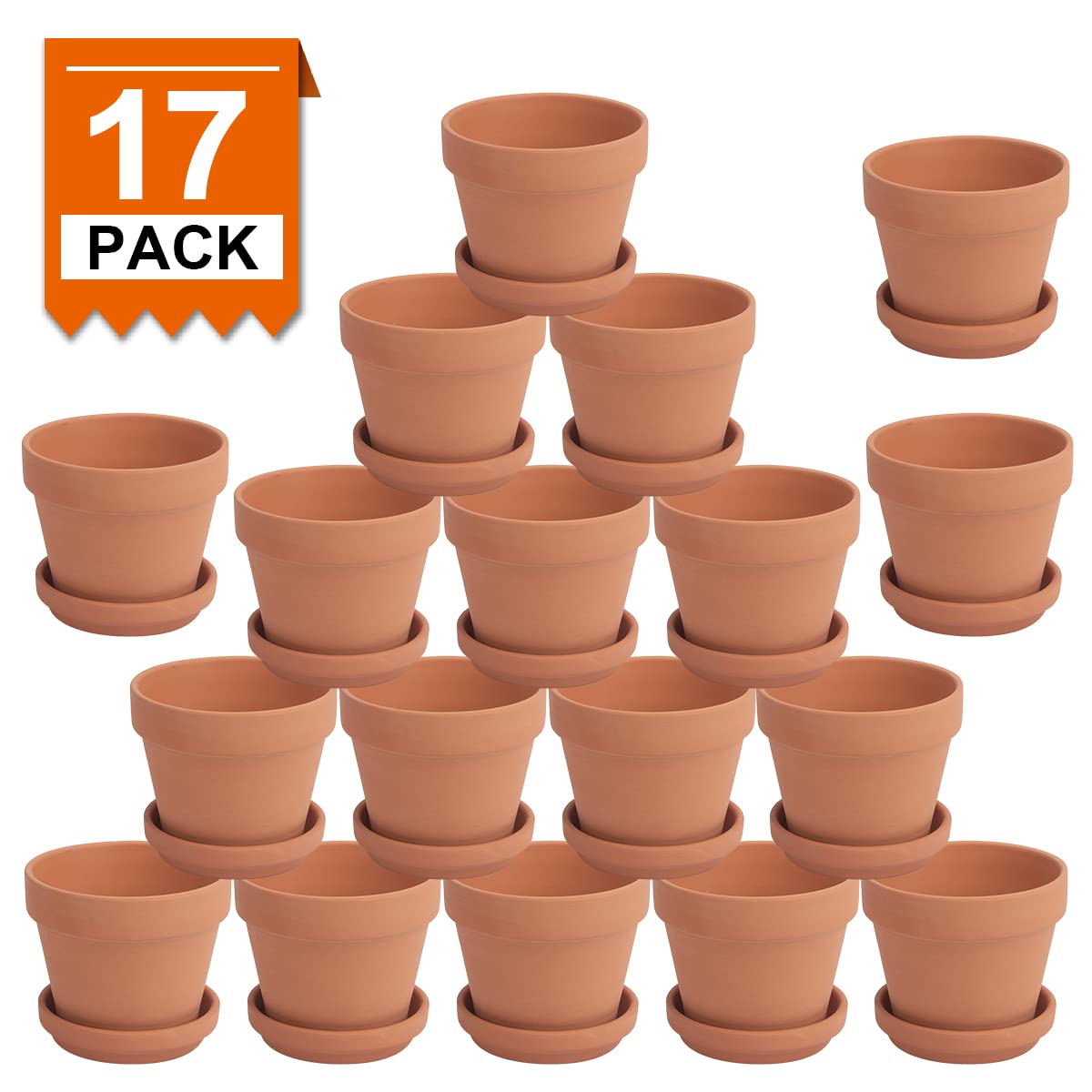CFKJ 4in terracotta pot top view, breathable surface supports healthy soil.