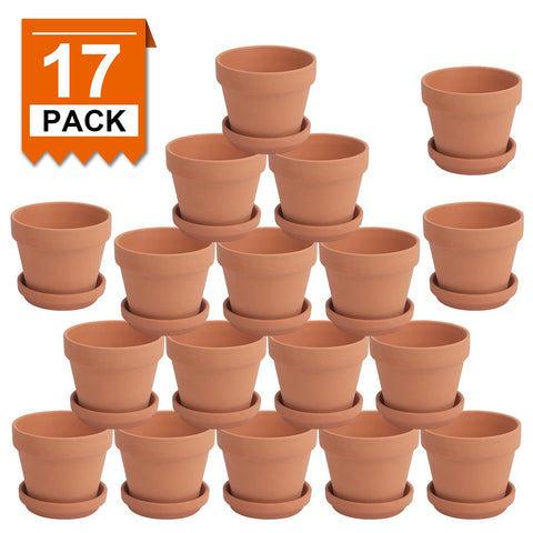 CFKJ 4in terracotta pot top view, breathable surface supports healthy soil.