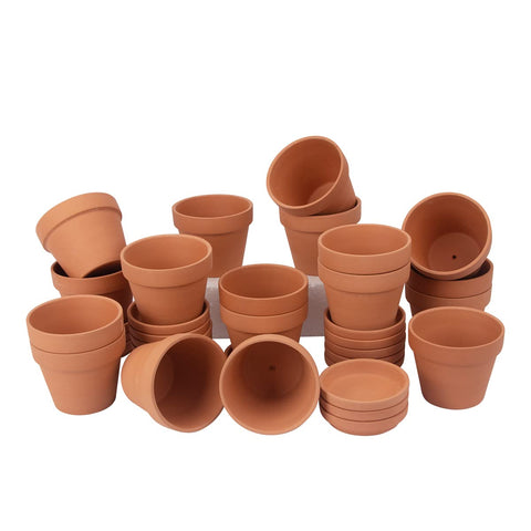 CFKJ garden pot 4in terracotta kit, breathable ceramic for plant growth.
