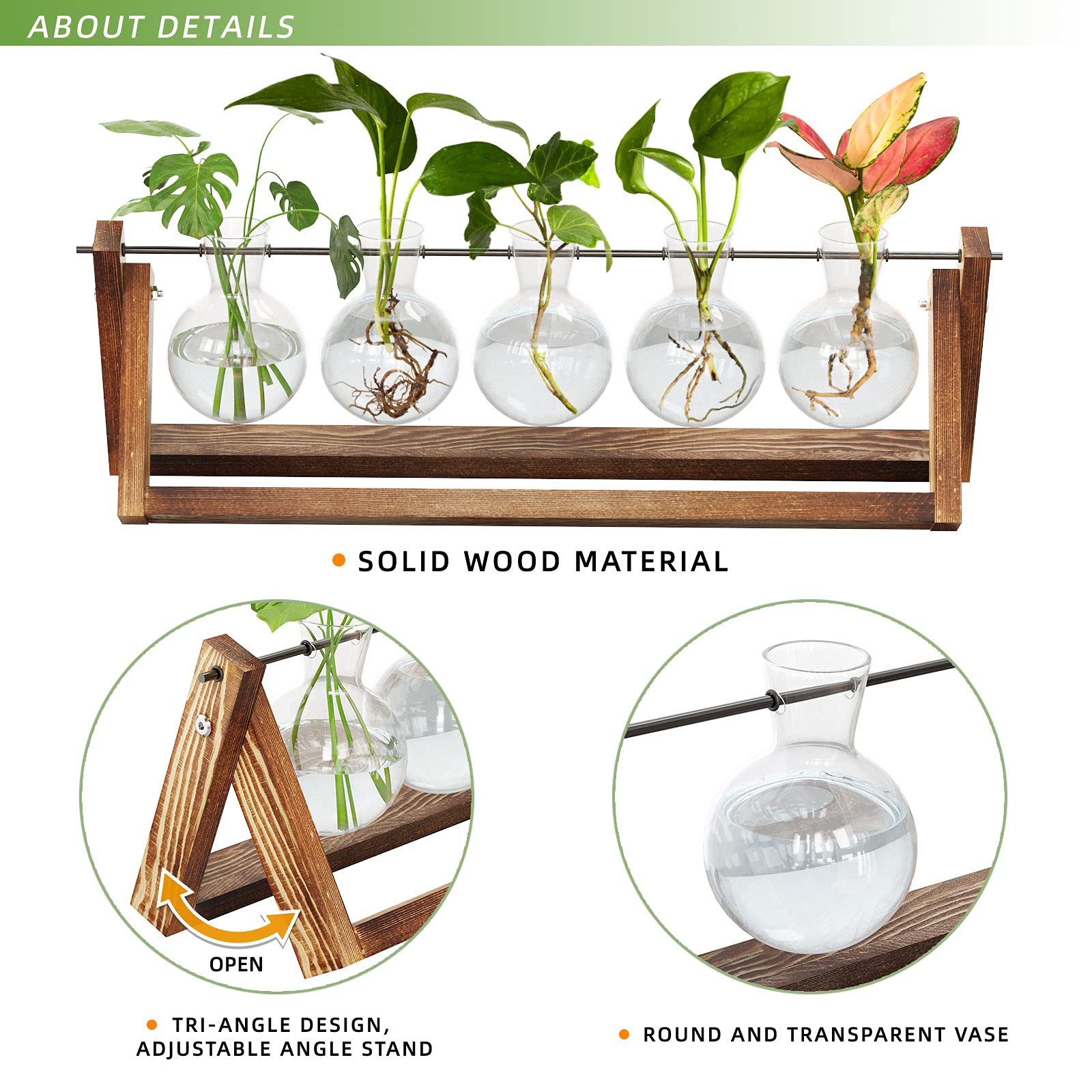 CFMOUR metal swivel holder allows easy access for watering.