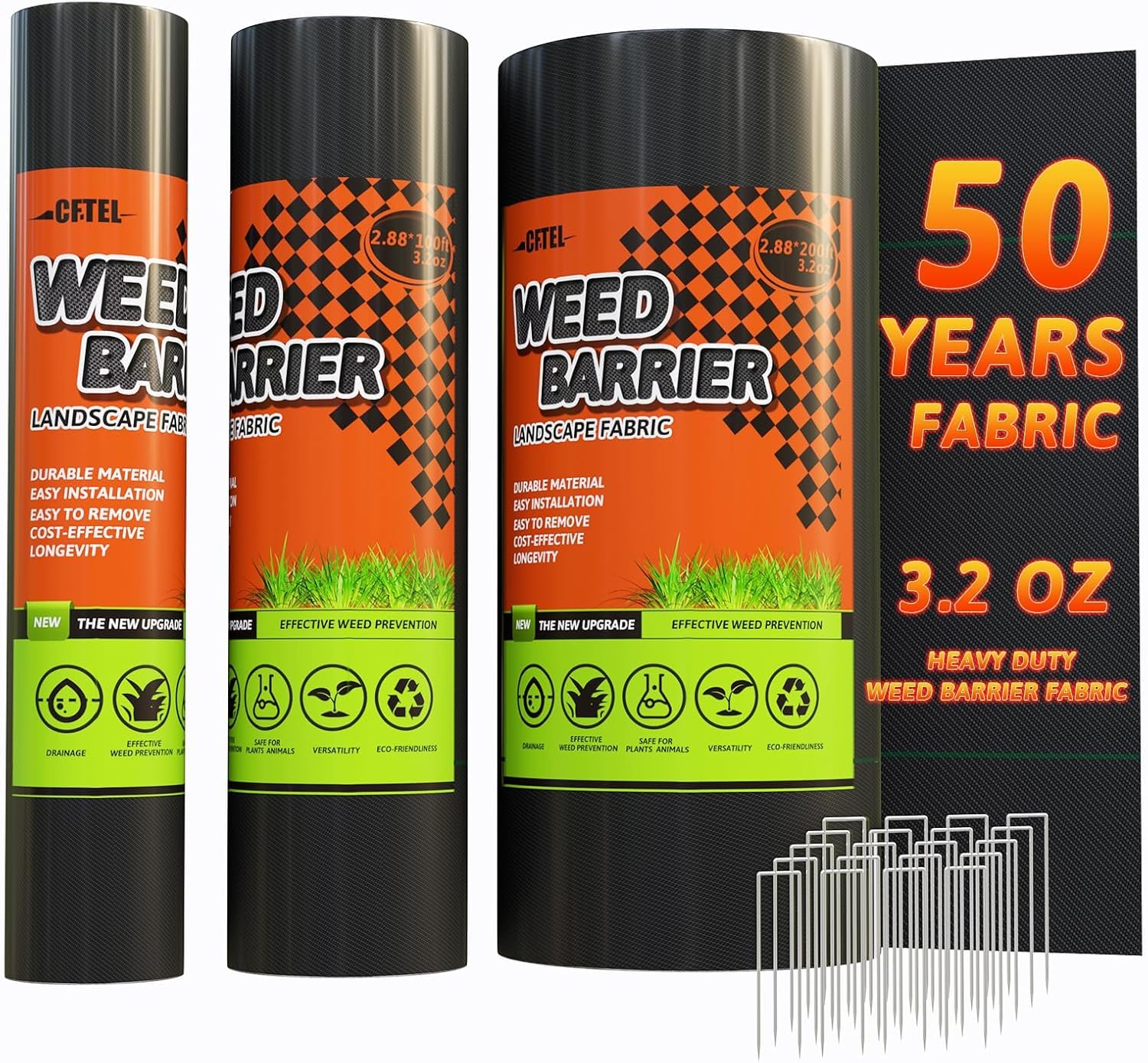 CFTEL easy-install weed barrier simplifies garden setup and maintenance