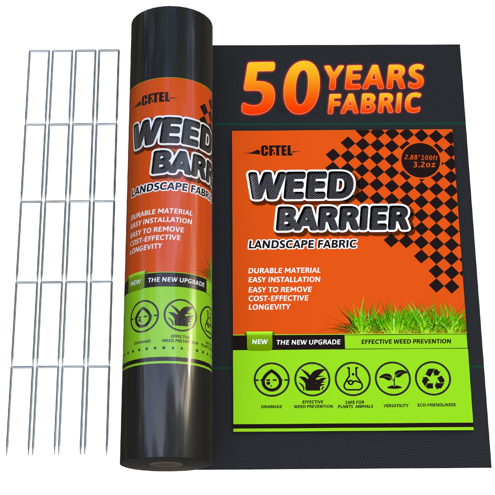 CFTEL garden bed weed barrier facilitating neat, weed-free planting areas.