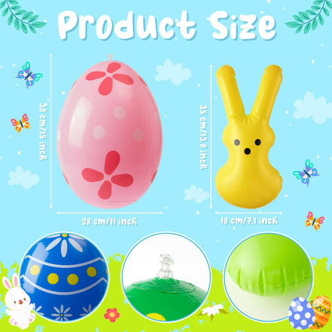 CFuguier Easter egg inflatable adds colorful yard decor for egg hunts