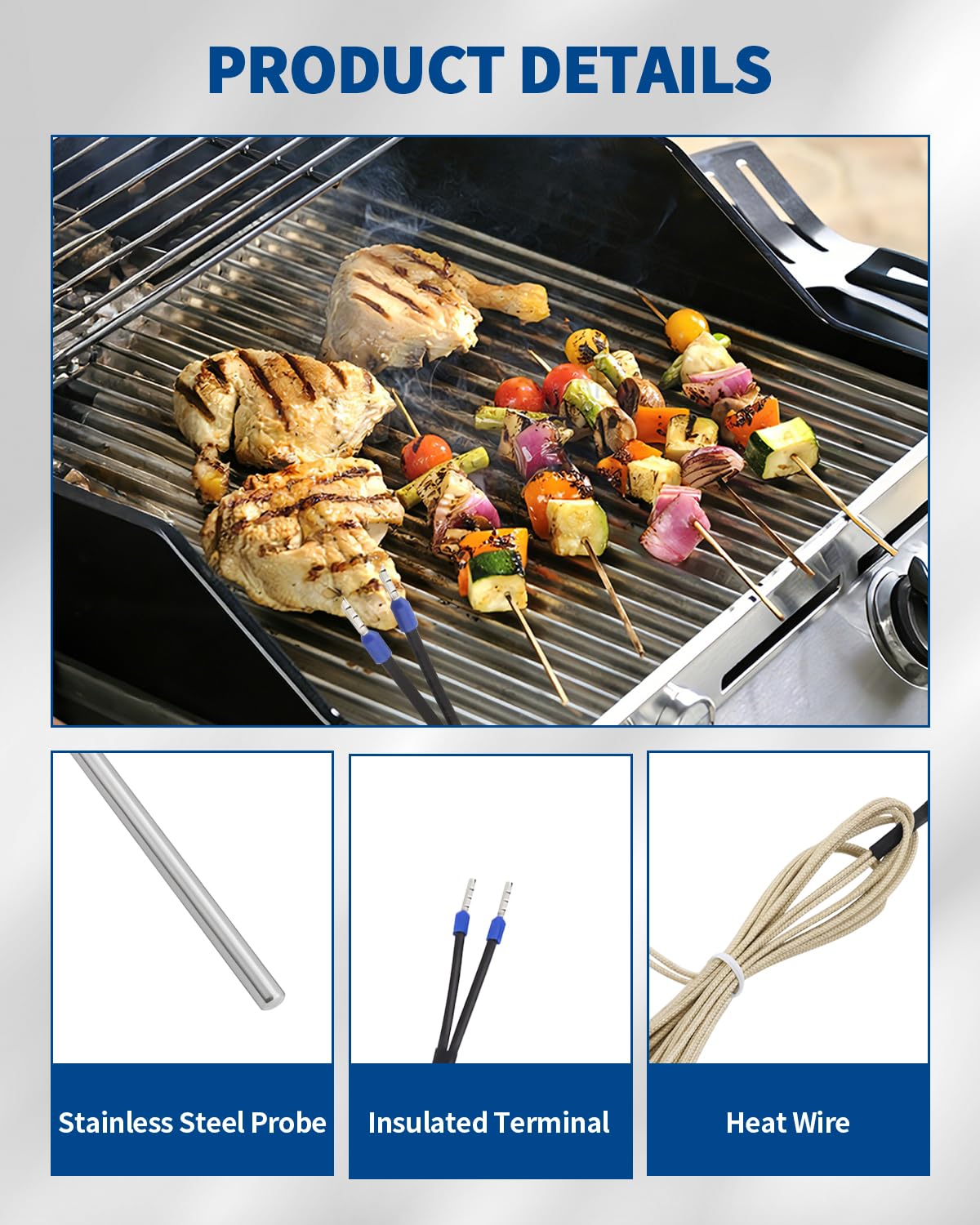 Cfyosnk PT1000 temperature sensor for precise ambient readings during cooking