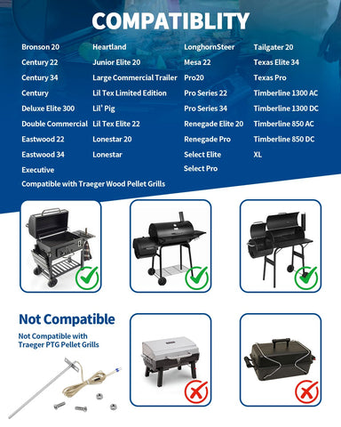 Cfyosnk compatibility with Traeger and Z-Grill for easy replacement
