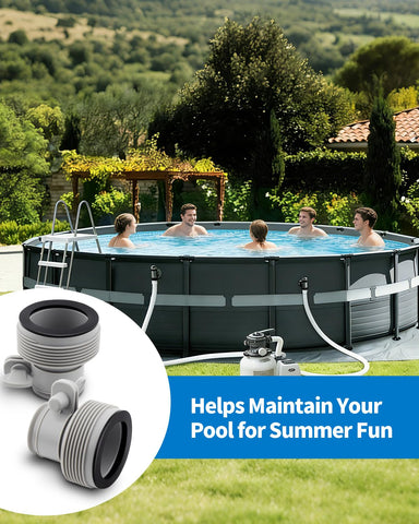 Cfyosnk universal pool pump connector for flexible hose setup