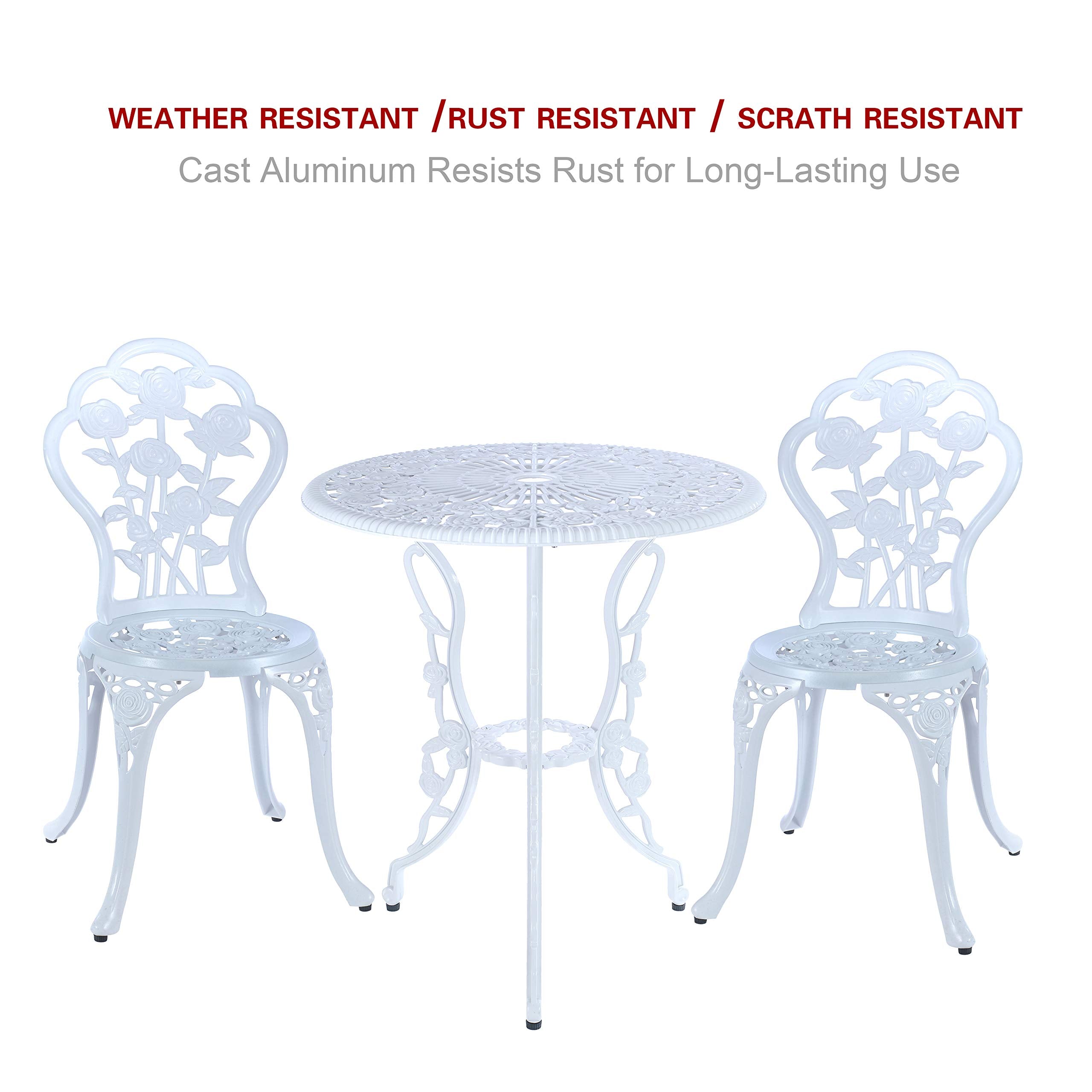 C/G Patio Casa rose design accent adds chic outdoor style.