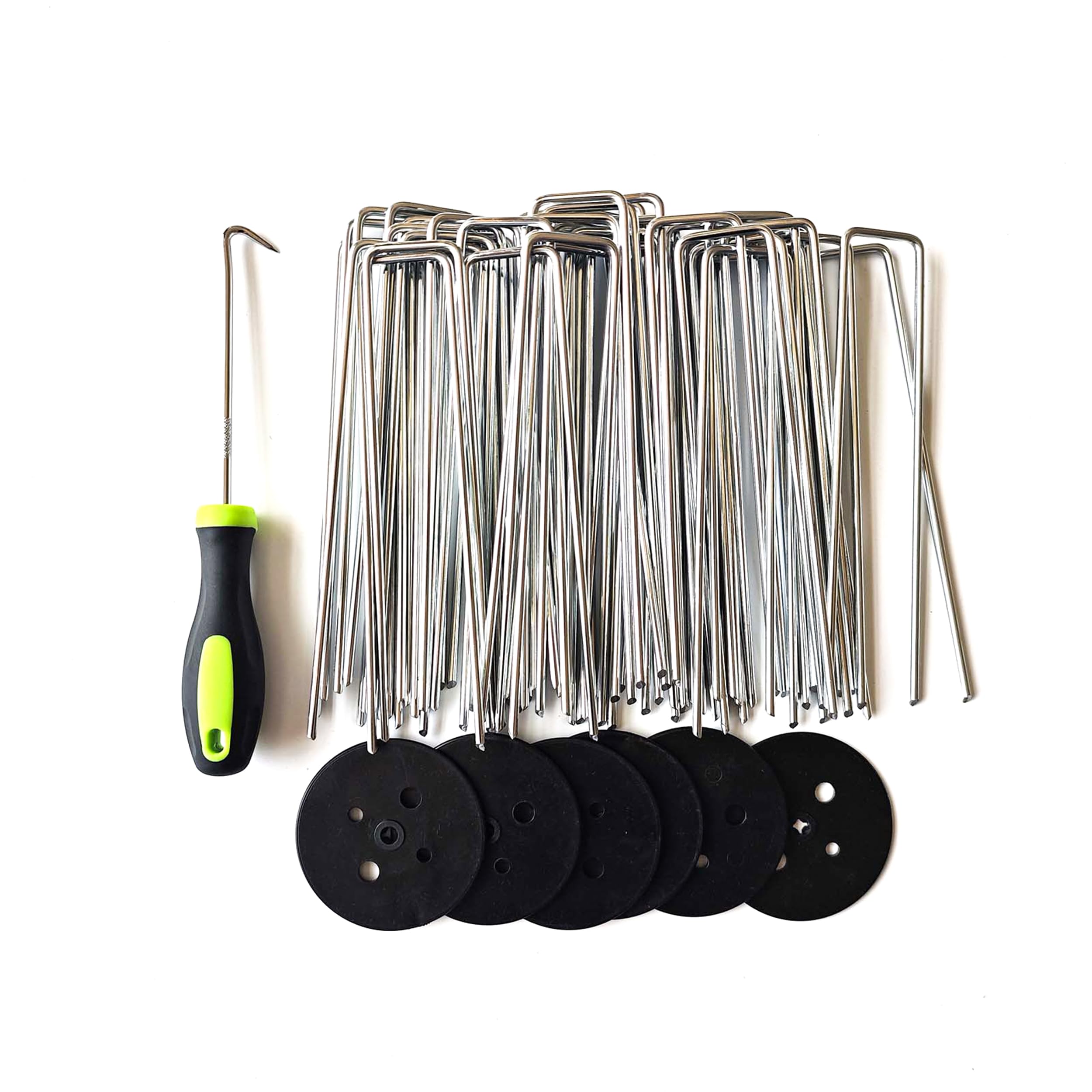 CGAIBE 6in galvanized landscape staples secure sod and ground cover