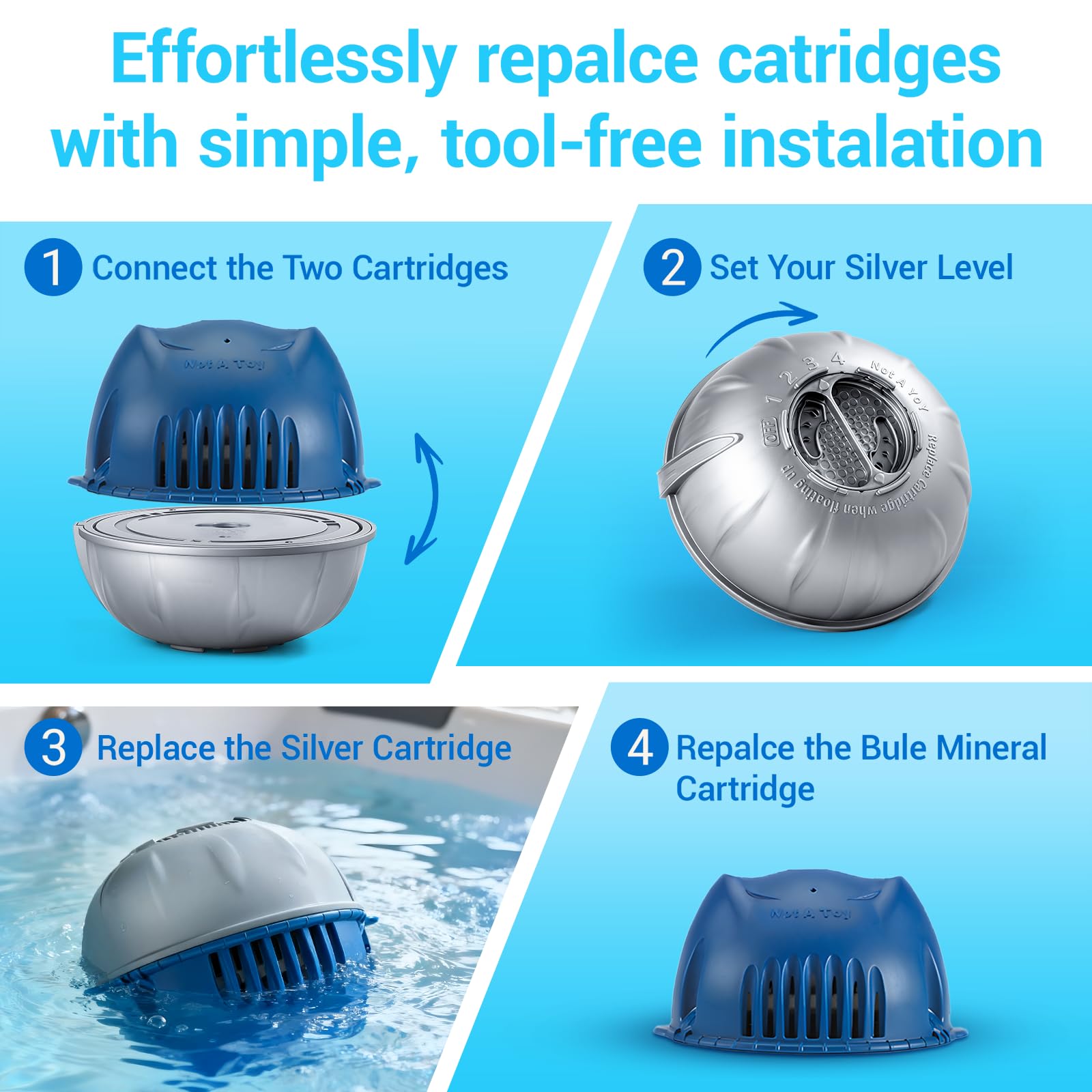 Easy swap in Frog Floating System illustrating simple installation
