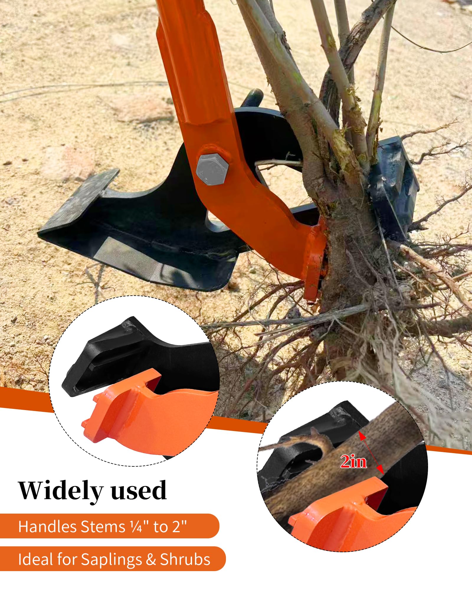CGENWDCH heavy-duty sapling puller made of durable metal.