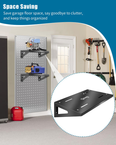 CGENWDCH wall-mount bracket shelf secures the washer during use and prevents movement.