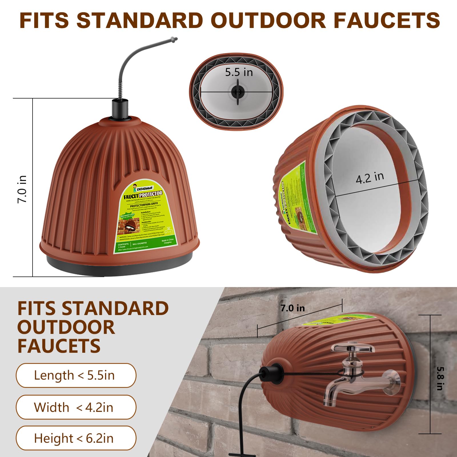 CH24Globall quick-pull cord enables tool-free installation.