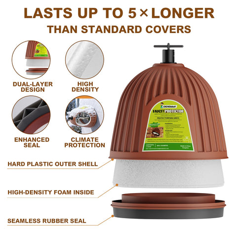 CH24Globall universal fit covers standard hose bibs securely.