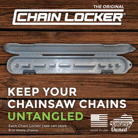 Chain Locker holds eight or more chains for efficient onsite inventory.