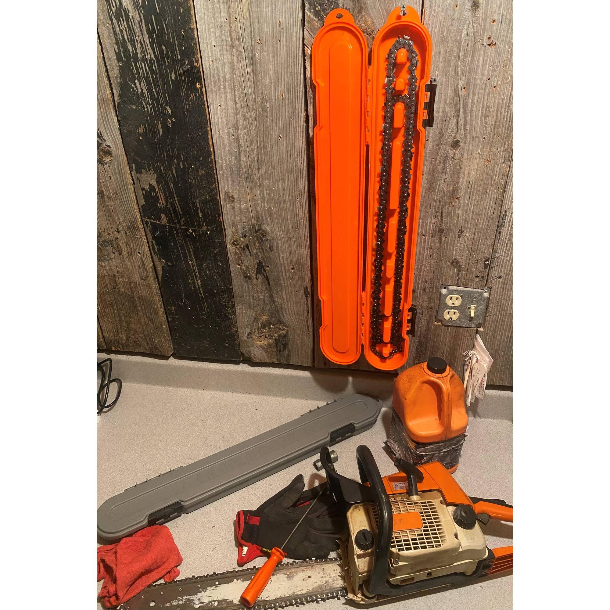 Chain Locker orange case increases visibility on job sites